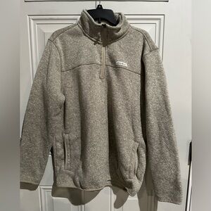 Eddie Bauer Radiator Fleece Pullover Sweater Men's L 1/4 Zip Bronze Outdoor